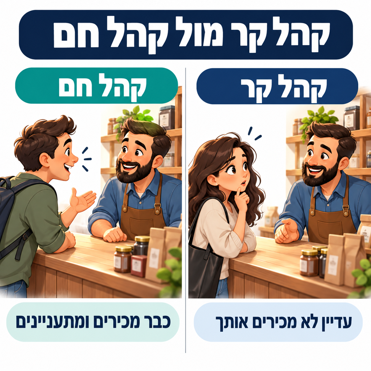 קהל קר מול קהל חם: מפגש ראשון עם העסק לעומת שיחה עם מי שכבר מכיר ומתעניין